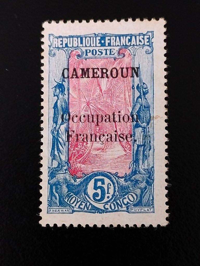 Cameroun Occupation française 1916 - palmiers, hommes *, Envoi, Autres pays, Non oblitéré