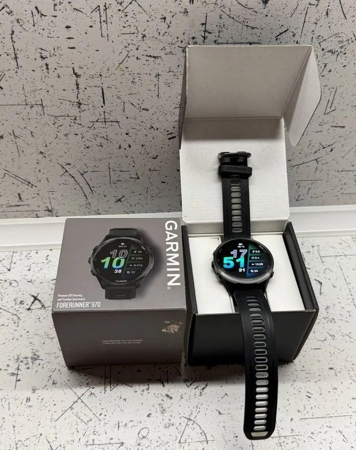 Garmin Forerunner 970, comme neuf, Étanche, Enlèvement ou Envoi, Comme neuf, Niveau de stress