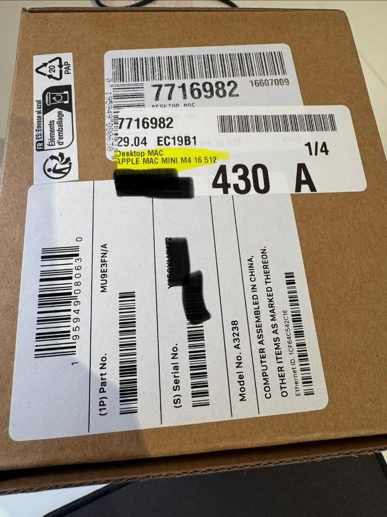 Mac Mini M4 (2024, laatste versie) 16GB RAM 512GB Opslag, Informatique & Logiciels, Apple Desktops, Neuf, SSD, 512 GB, Enlèvement