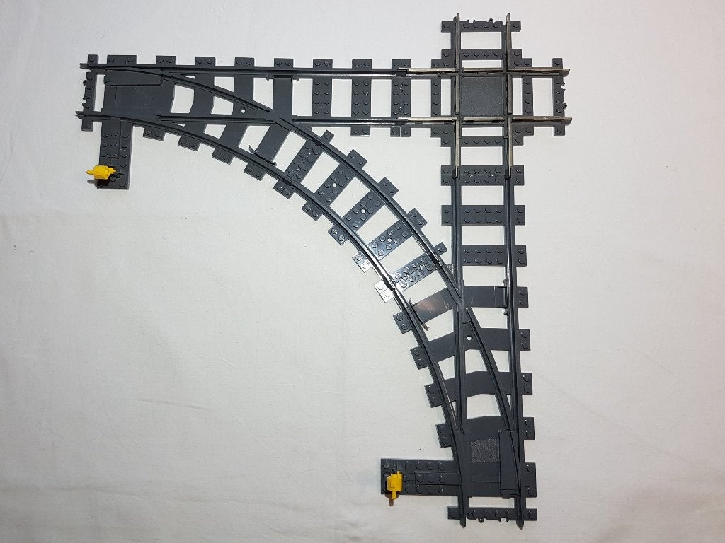 Wissels RC lego trein rails 60238, 7895, 7996 MOD (2), Enlèvement ou Envoi, Comme neuf, Accessoire, Lego