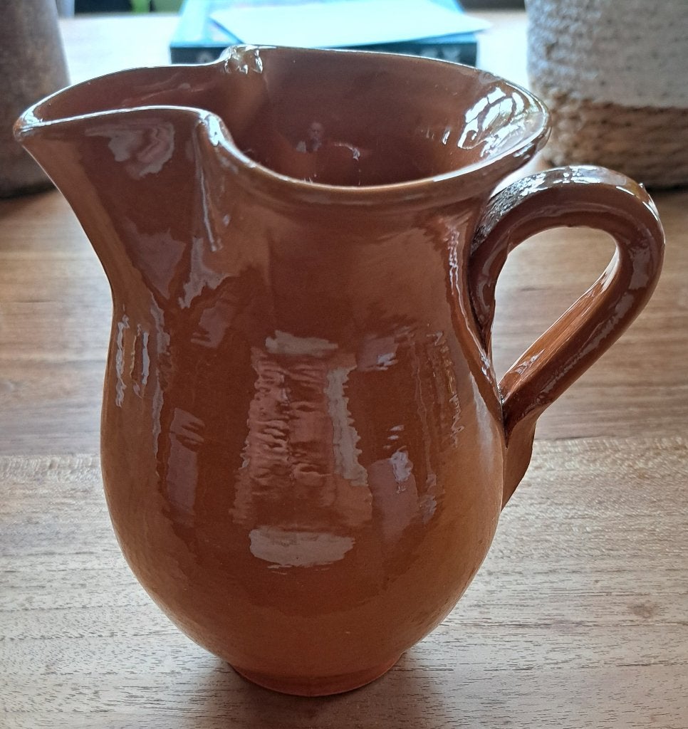 Oude terracotta kan, Ophalen of Verzenden