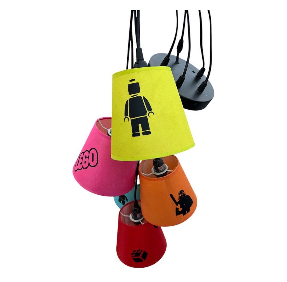 Hanglamp met Lego print, Ophalen of Verzenden, Gebruikt