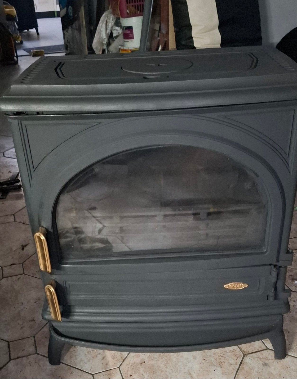 poêle godin grand carvin 12.5 / 16kw. voir description, Poêle à charbon, Comme neuf, Enlèvement, Bois