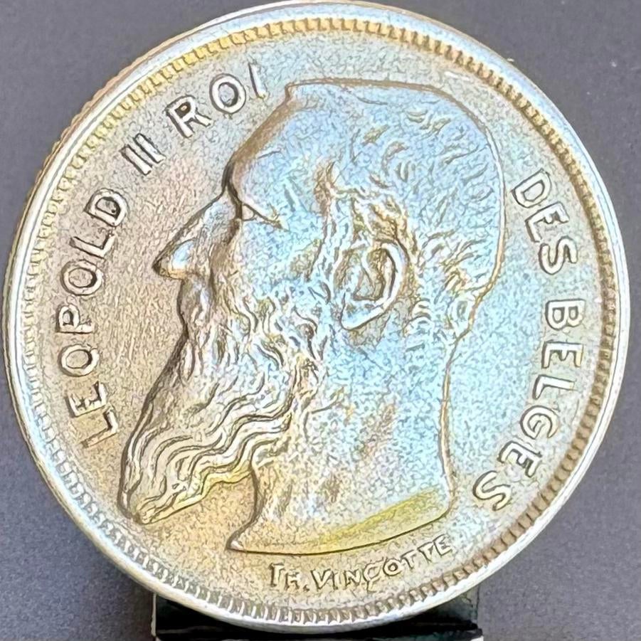 2 Francs - Brede Baard - Leopold II - 1909, Enlèvement ou Envoi, Argent, Argent