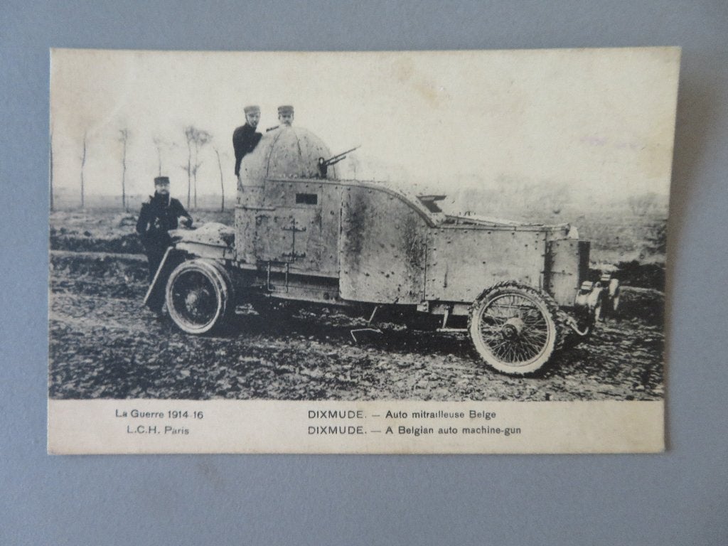 SAVA of Minerva Chassis WO1 Panserwagen geweer Diksmuide, Collections, Enlèvement ou Envoi, Armée de terre, Autres types