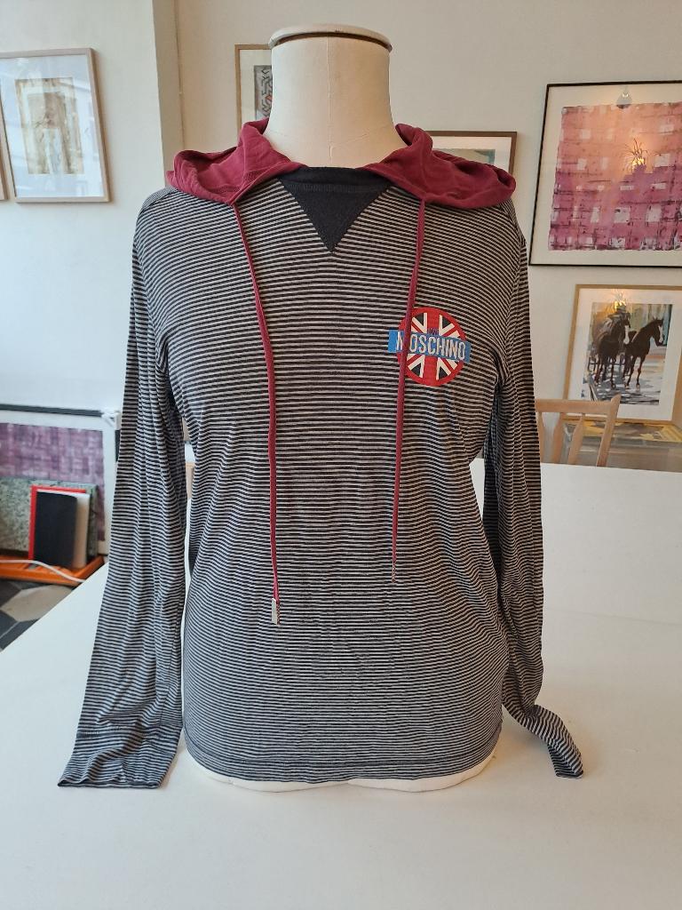 shirt Moschino L, Zwart, Maat 42/44 (L), Lange mouw, Gedragen