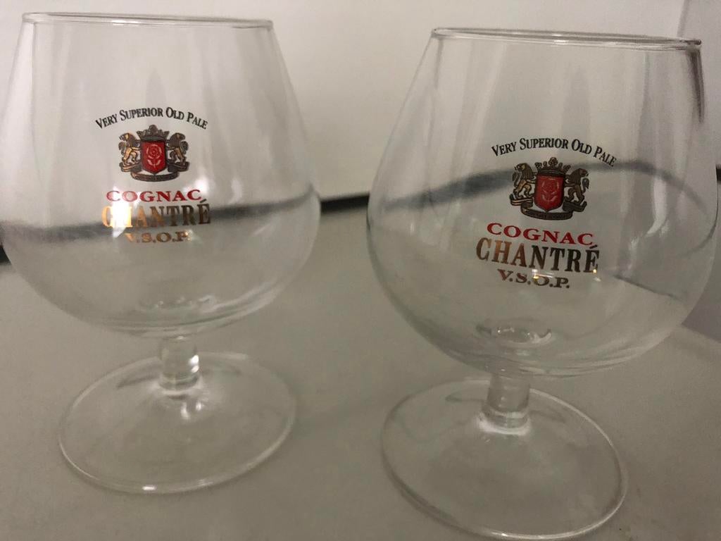 2 Cognac glazen, Ophalen of Verzenden, Zo goed als nieuw, Borrel- of Shotglas