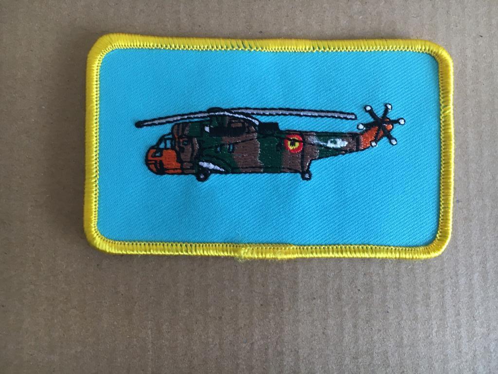 Badge : Nametag - Seaking 40SQN - Basis Koksijde, Ophalen of Verzenden, Nieuw, Patch, Badge of Embleem