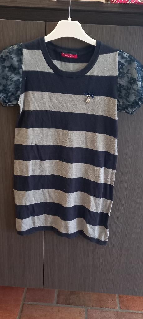 blauw grijs gestreepte jurk Liu Jo maat 152, Kinderen en Baby's, Kinderkleding | Maat 152, Zo goed als nieuw, Meisje, Jurk of Rok