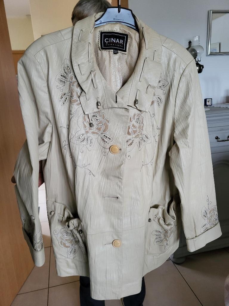 Veste  Femme Cuir Beige, Vêtements | Femmes, Vestes & Costumes, CINAR, Beige, Comme neuf, Enlèvement