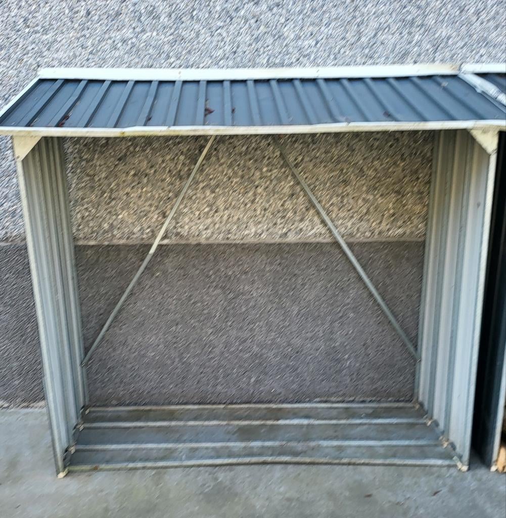 Aluminium houtberging, Ophalen of Verzenden, Zo goed als nieuw, Hout