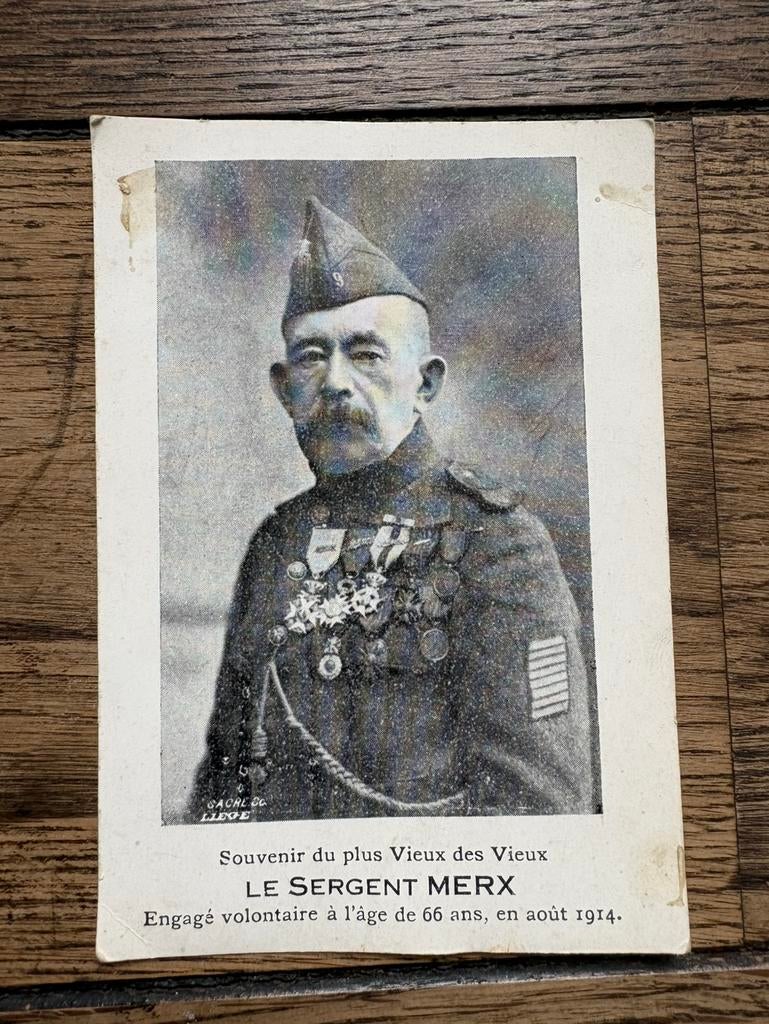 Carte postale militaire, engagé volontaire 66ans en 1914, Collections, Enlèvement ou Envoi