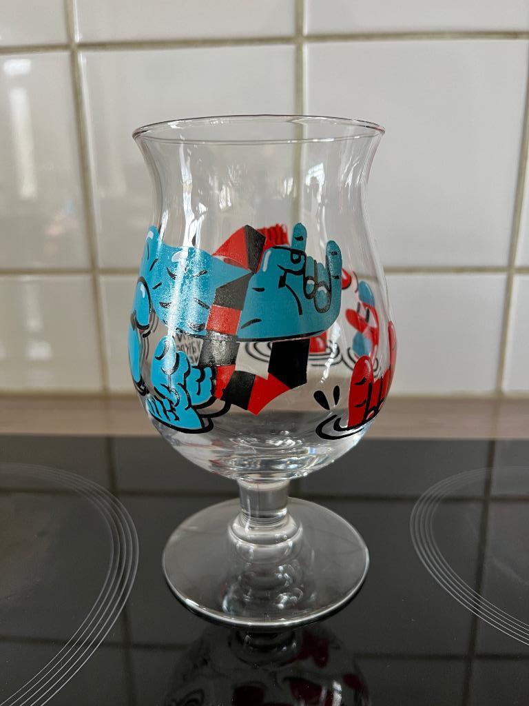 Verre Duvel par Nina Vandeweghe, Verzamelen, Ophalen of Verzenden, Zo goed als nieuw, Glas of Glazen, Duvel