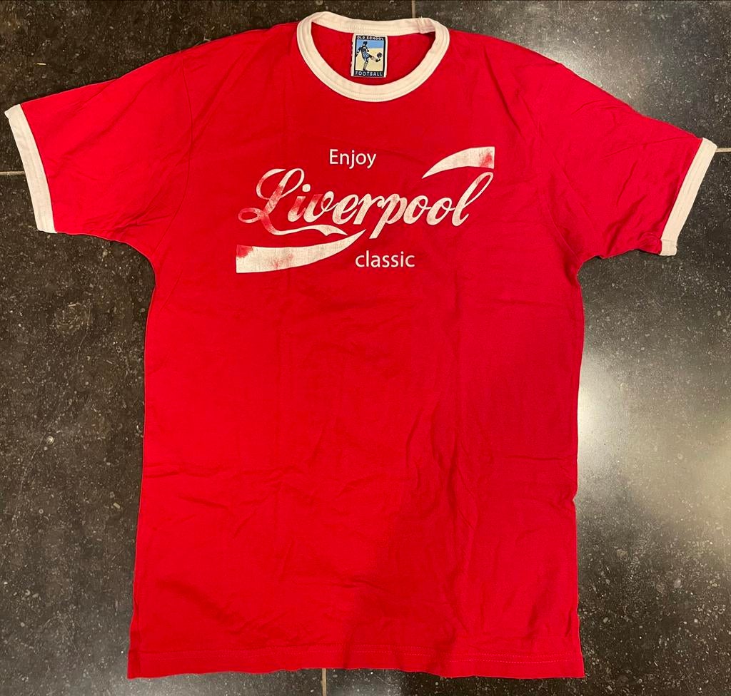 Alternatief katoenen voetbalshirt Liverpool (concept Cola), Enlèvement, Comme neuf, Maillot