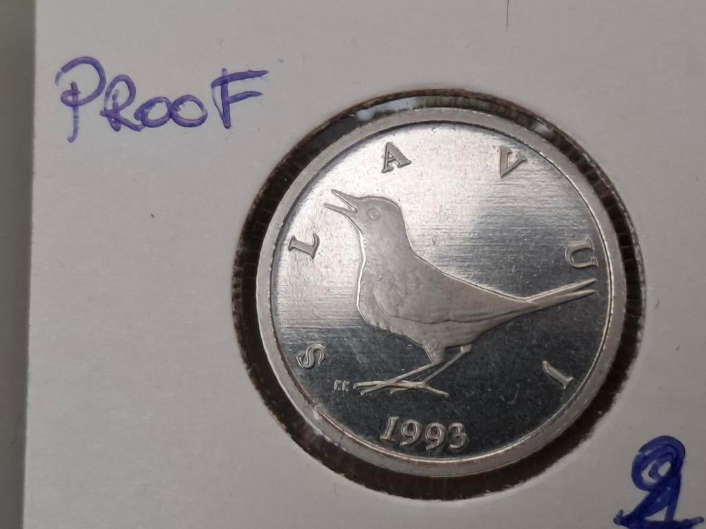 Kroatië 1 kuna 1993 km9.2 unc pr, Postzegels en Munten, Ophalen of Verzenden
