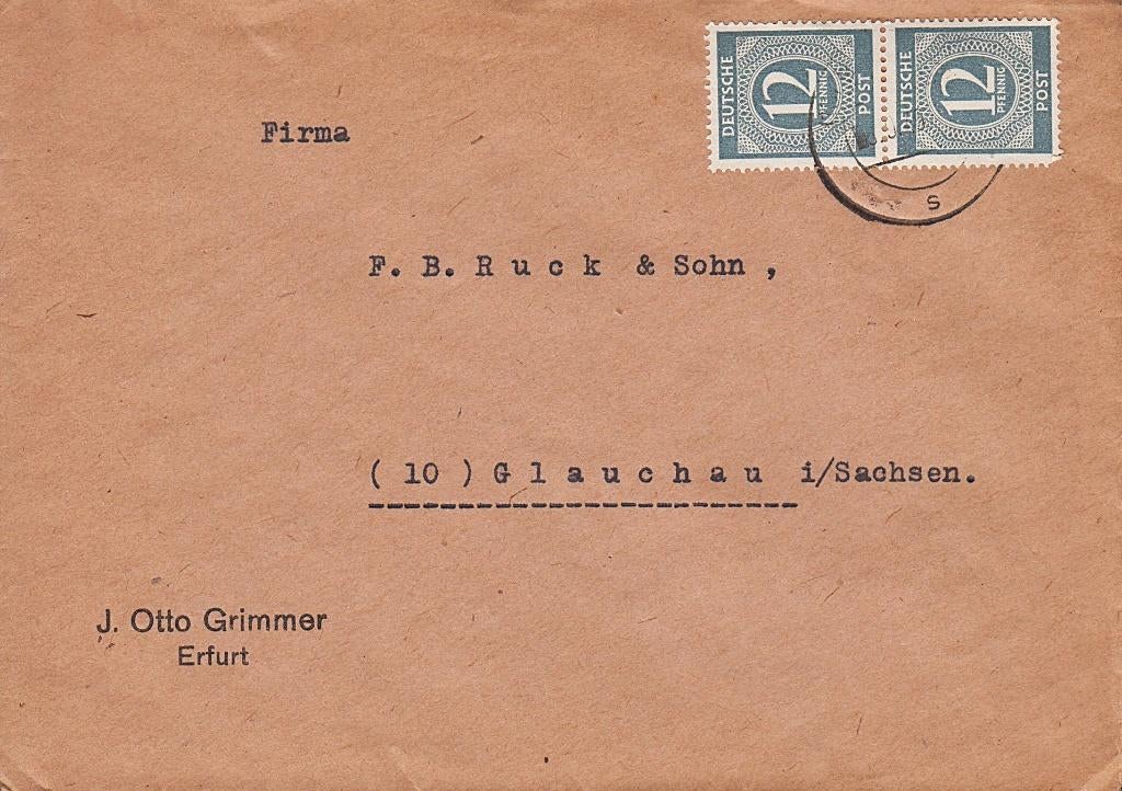 1946 - ALLEMAGNE - Profession : questions générales [Y&T 9], Envoi, Autres périodes, Affranchi