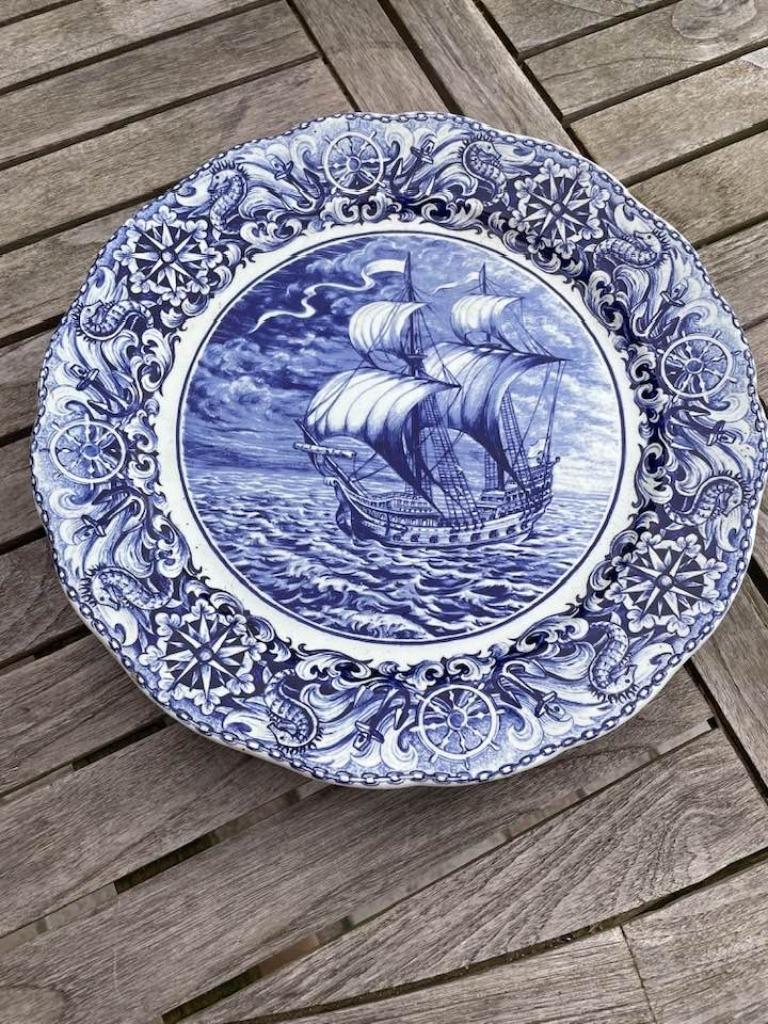 Grande assiette Boch Frères La Louvière 34cm, Enlèvement