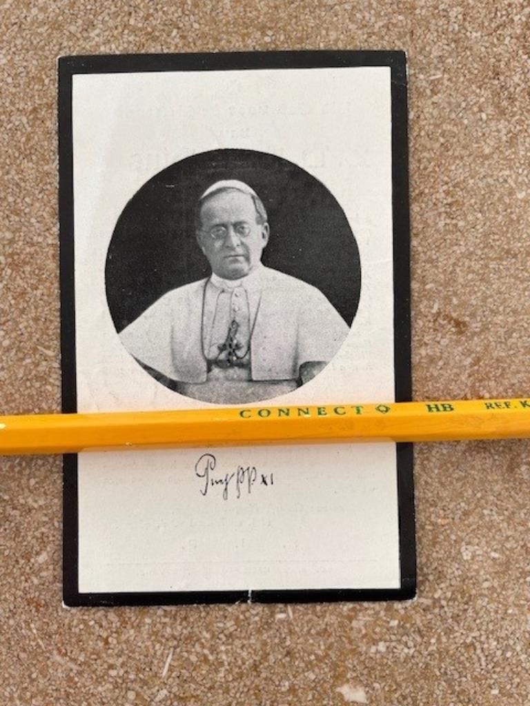 BP PAUS PIUS XI (Achilleus RATTI )  DESIO ITALIE 31/5/1857, Enlèvement ou Envoi, Image pieuse
