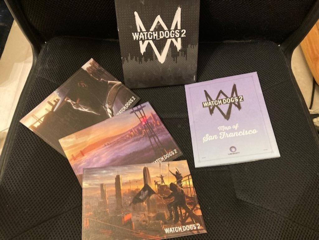 Litgrafieën + kaart van San Francisco Watch Dogs 2., Games en Spelcomputers, Ophalen of Verzenden, Zo goed als nieuw