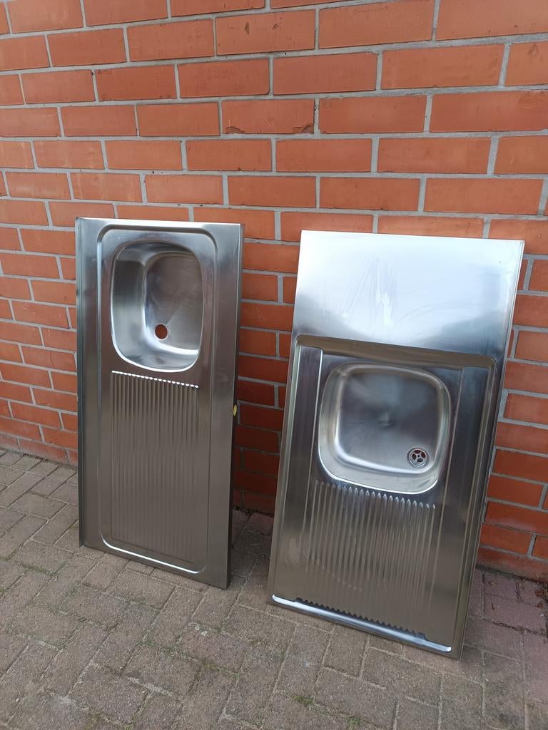Spoelbakken in inox Franke 120x60cm, Enlèvement, Comme neuf, Inox, Lavabo