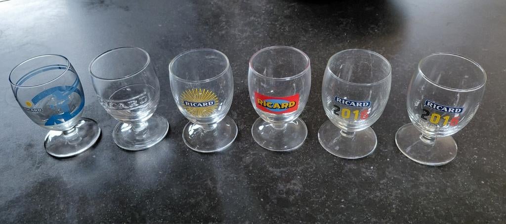 Lot de 6 verres Ricard, Maison & Meubles, Enlèvement