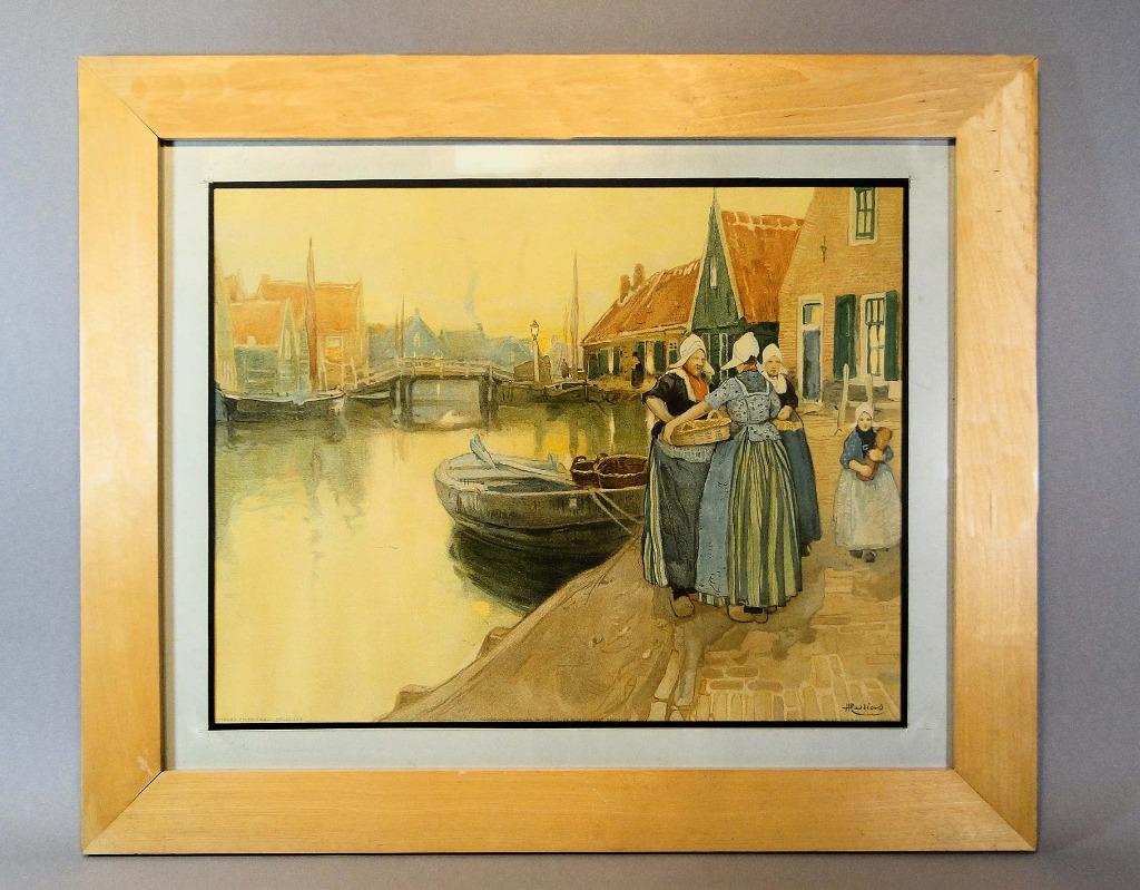 Cassiers Henry - Hollandse vrouwen aan de kade, Ophalen of Verzenden