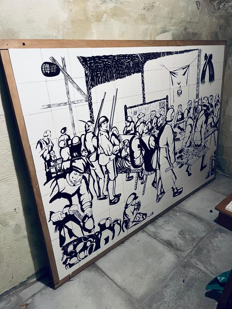 Breughel tafereel 195 x145, Antiek en Kunst, Ophalen