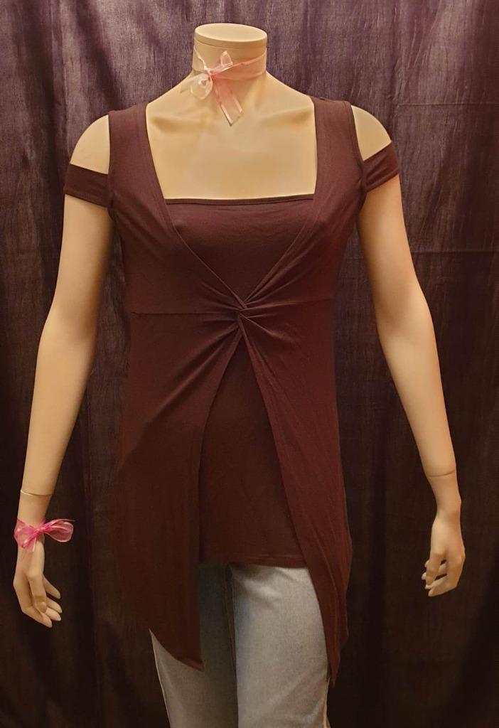 Top marron épaules découvertes, Sans manches, Taille 38/40 (M), Blanche Porte, Enlèvement ou Envoi