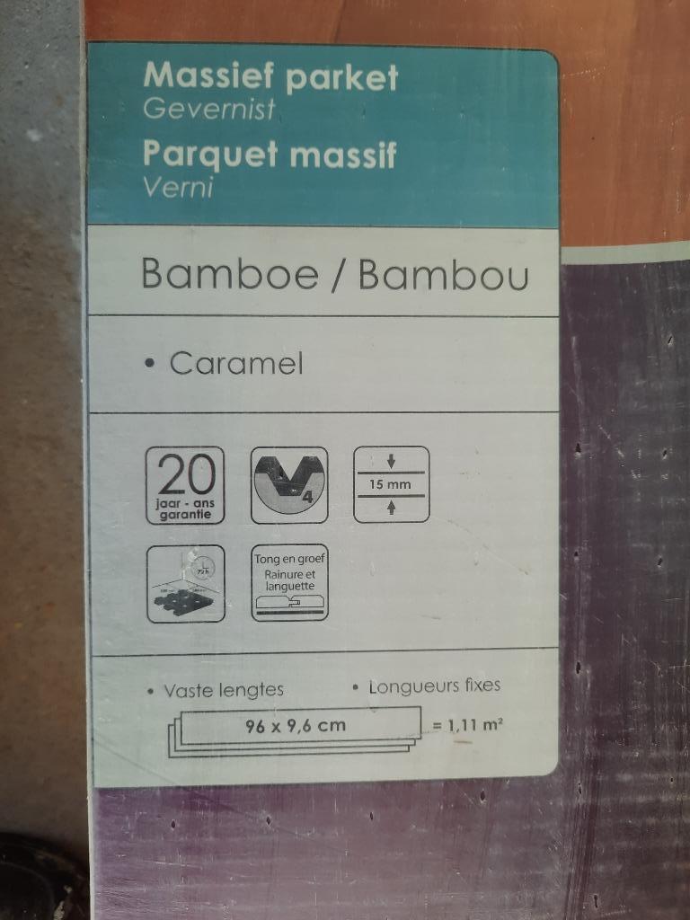 Bamboe parket, Doe-het-zelf en Bouw, Hout en Planken, Ophalen, Minder dan 25 mm, Nieuw, Plank