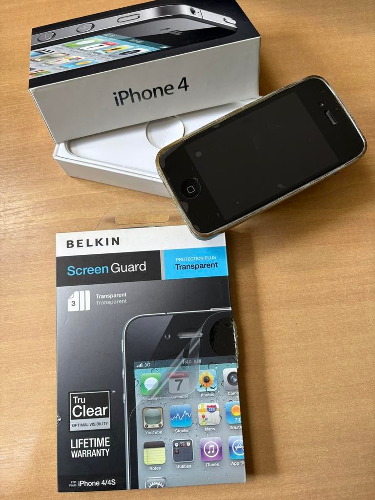 Iphone 4, Black, 8GB, Telecommunicatie, Mobiele telefoons | Apple iPhone, Ophalen, Zo goed als nieuw, 8 GB, IPhone 4