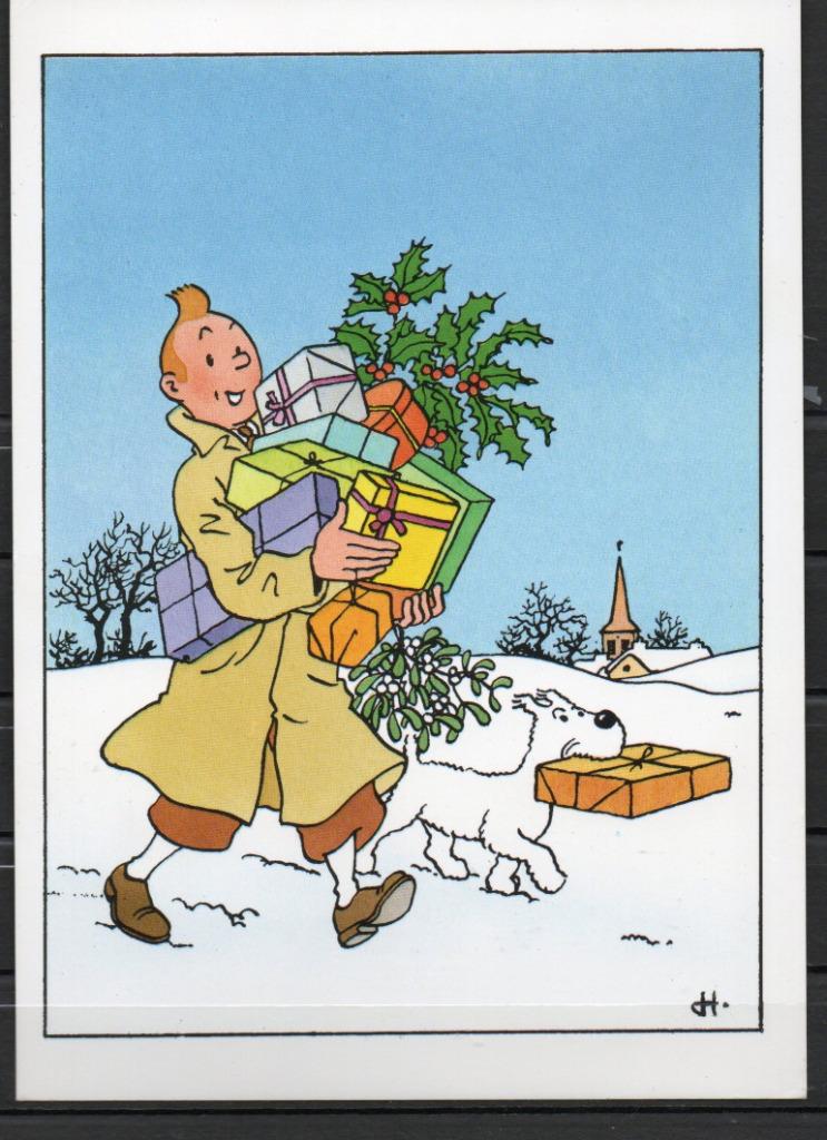 Grande carte postale : Hergé : Tintin/Kuifje - neige, Enlèvement ou Envoi
