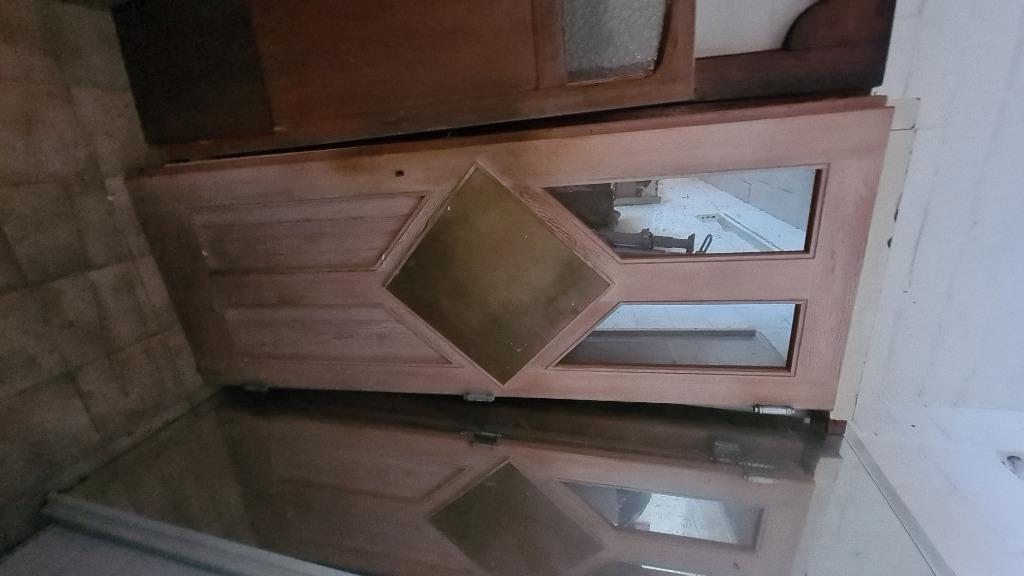 Massieve  design deur met spiegelglas, exclusief, Ophalen, Gebruikt, Minder dan 80 cm, Binnendeur