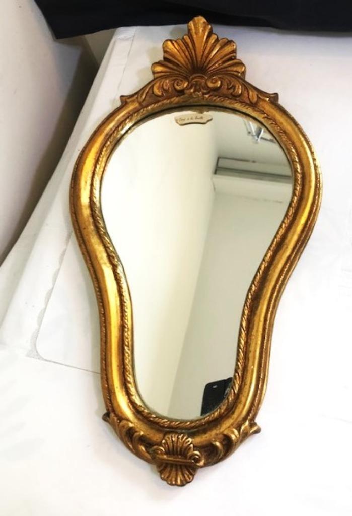 Spiegel Louis XV Blad Goud 24K vergulde kader H51💎😍💑👌, Antiek en Kunst, Ophalen of Verzenden, Overige vormen, Minder dan 50 cm