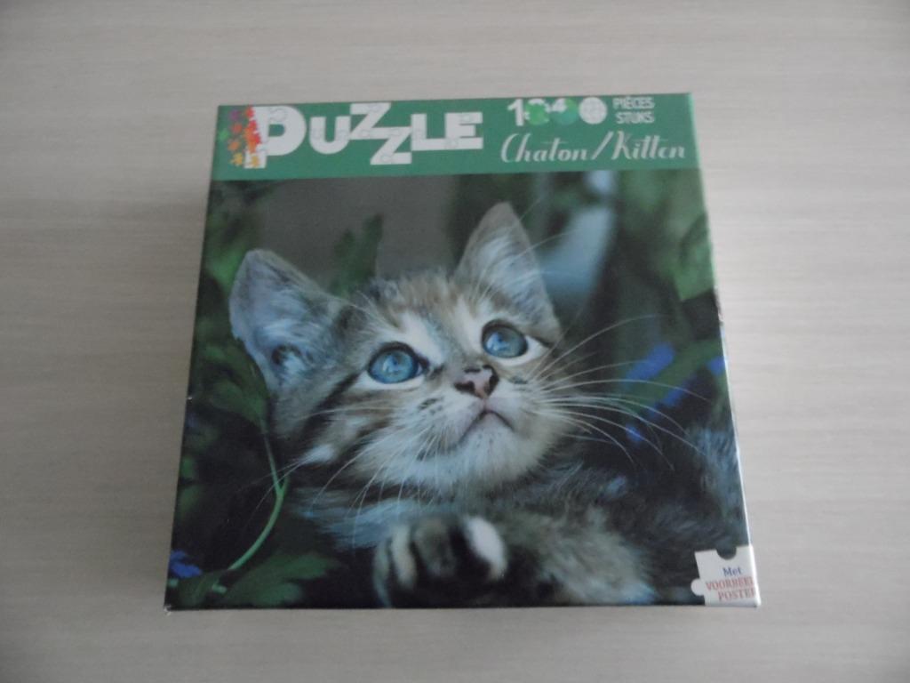PUZZLE   CHATON     1000 PIÈCES, Enlèvement ou Envoi, 500 à 1500 pièces, Comme neuf, Puzzle