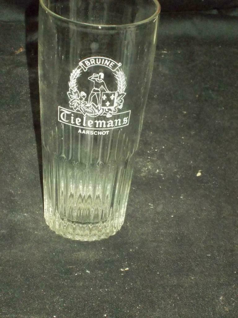 Bierglazen.Bruine Tielemans.Aarschot.D 134, Ophalen of Verzenden, Zo goed als nieuw, Glas of Glazen, Overige merken