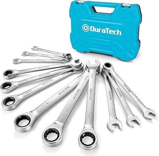 DURATECH | Set van 12 platte ratelsleutels | GRATIS LEVERING, Autos : Divers, Outils de voiture, Neuf, Envoi