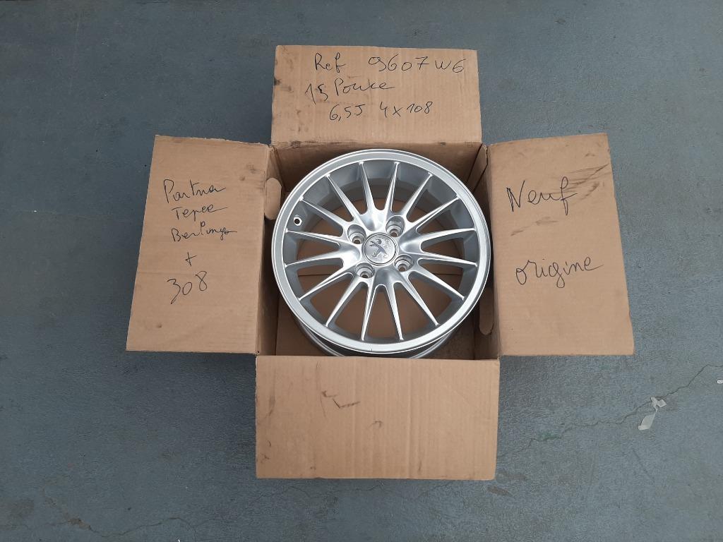 1 Jante aluminium alu PEUGEOT CITROEN 15 POUCE NEUF ORIGINE, Enlèvement ou Envoi, Peugeot