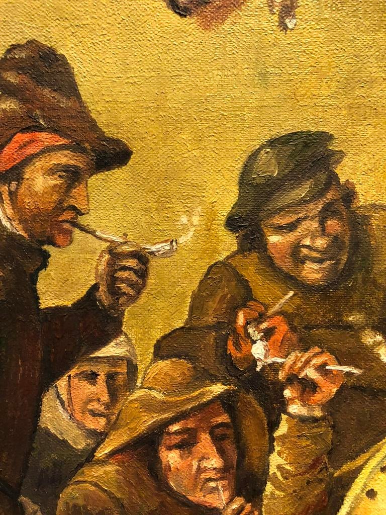 De Pijprokers door A.Teniers 1958 naar David Teniers, Antiek en Kunst, Ophalen
