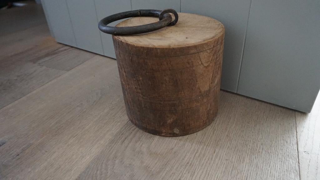 Deurstopper massief hout met ring-robuust-rustiek-authentiek, Ophalen of Verzenden