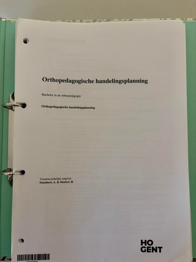 Syllabussen orthpedagogie Hogent, Boeken, Studieboeken en Cursussen, Ophalen of Verzenden, Zo goed als nieuw