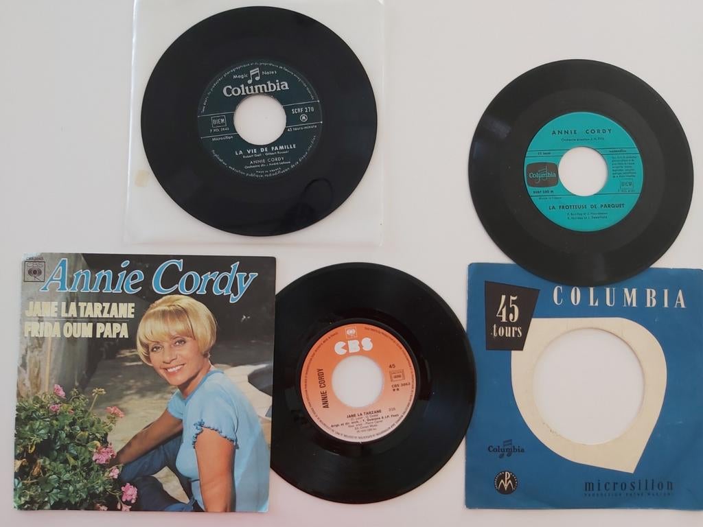 3 x 45T Annie Cordy, Enlèvement ou Envoi, Comme neuf, 7 pouces, Single
