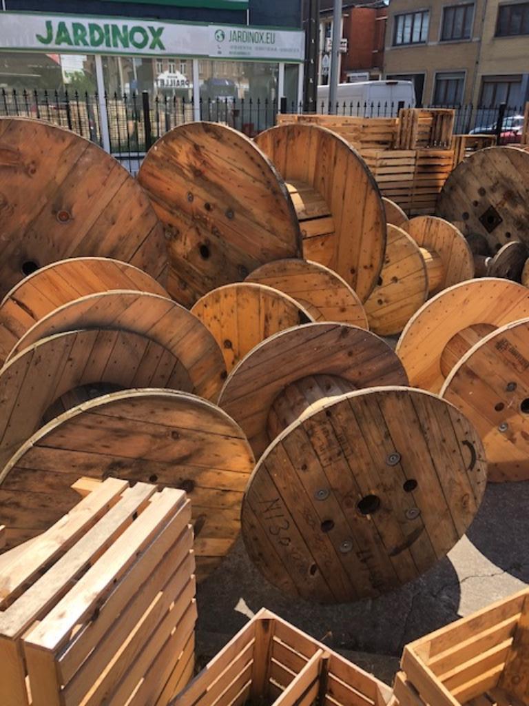 BOBINES DE CABLES VIDES  - TOURETS, Ophalen of Verzenden, Zo goed als nieuw, Hout, Vloerdelen of -planken