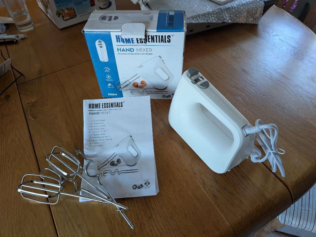 Nieuwe home essentials handmixer, Elektronische apparatuur, Keukenmixers, Ophalen, Nieuw, 3 snelheden of meer