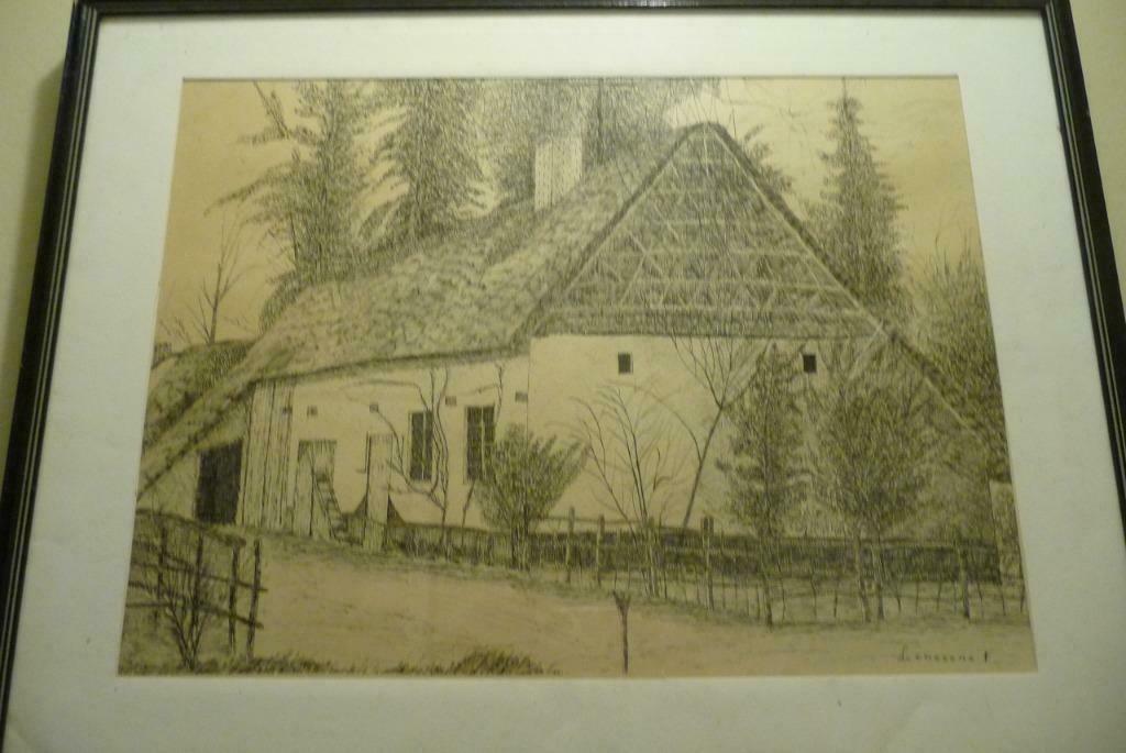 Pentekening boerderij Fernand Lenssens, Antiek en Kunst, Ophalen of Verzenden