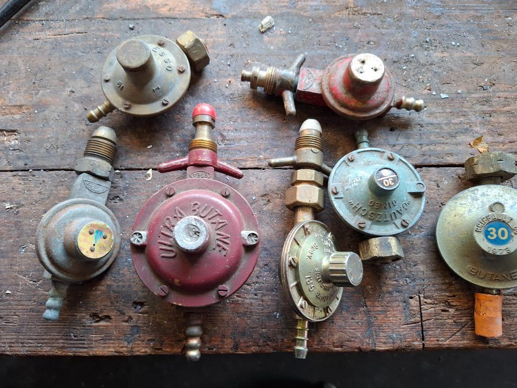 1 lot ontspanners gasfles 7 stuks, Caravans en Kamperen, Ophalen, Gebruikt