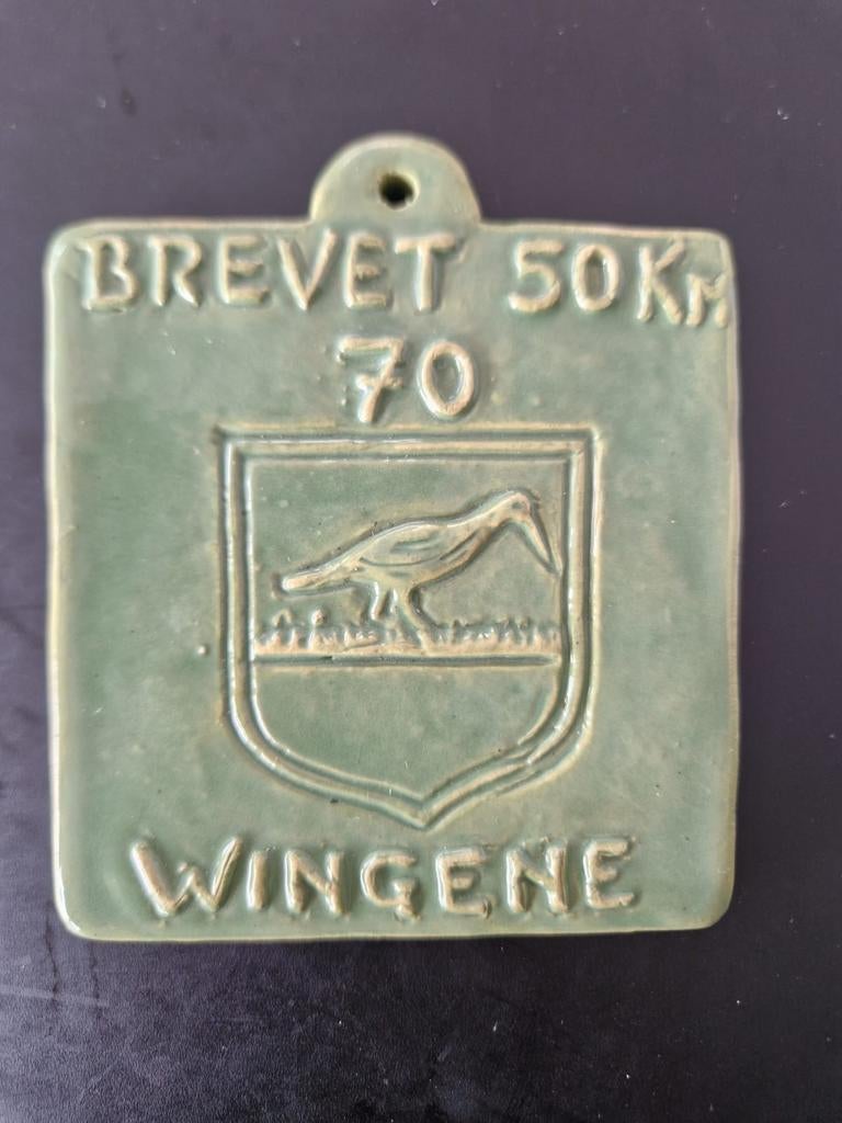 Noseda Kuurne keramiek wanddecoratie,  tegel , fietsplaat ?, Ophalen of Verzenden