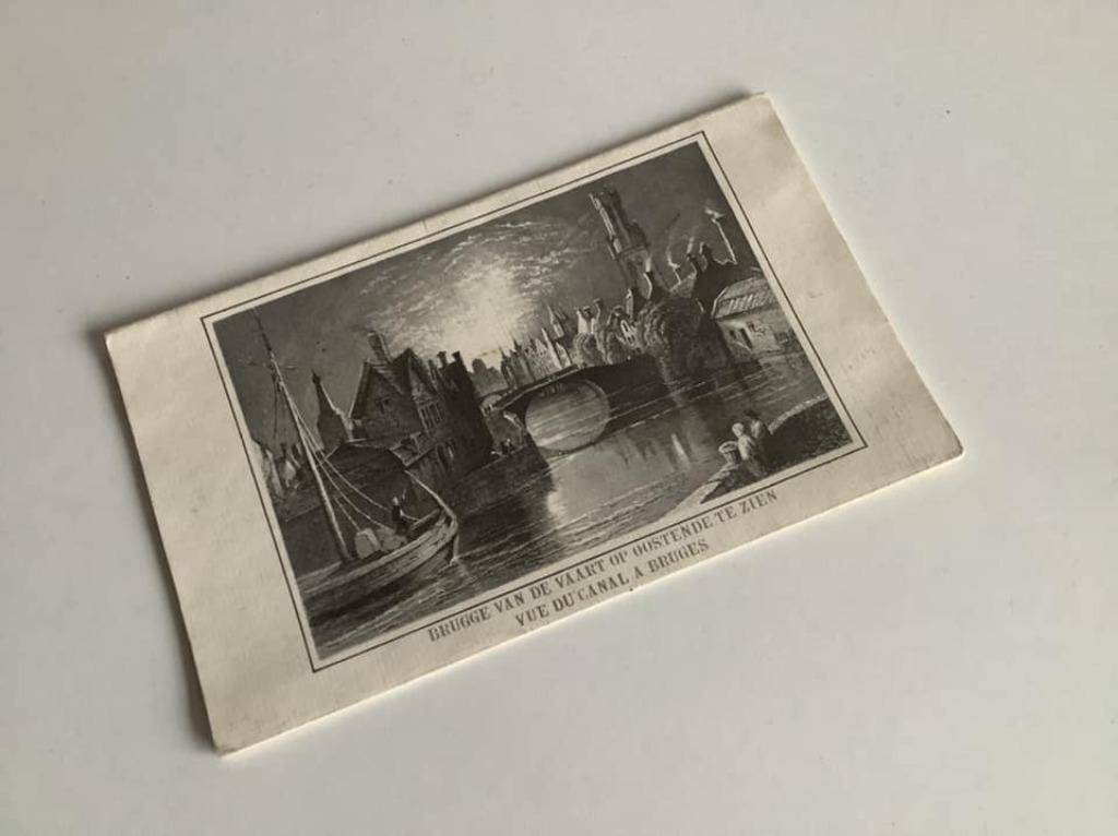 Carte pliable avec croquis de 4 villes, Enlèvement ou Envoi, Comme neuf