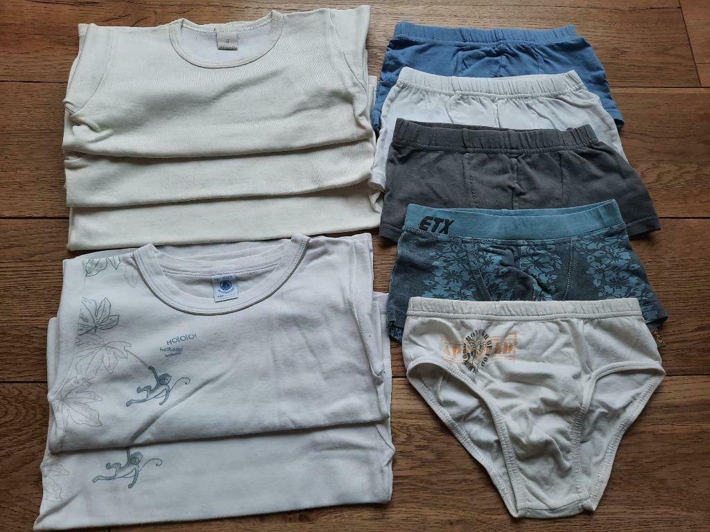 Lot chemisettes et caleçons 4 ans, Enfants & Bébés, Enlèvement, Utilisé, Petit Bateau, Garçon