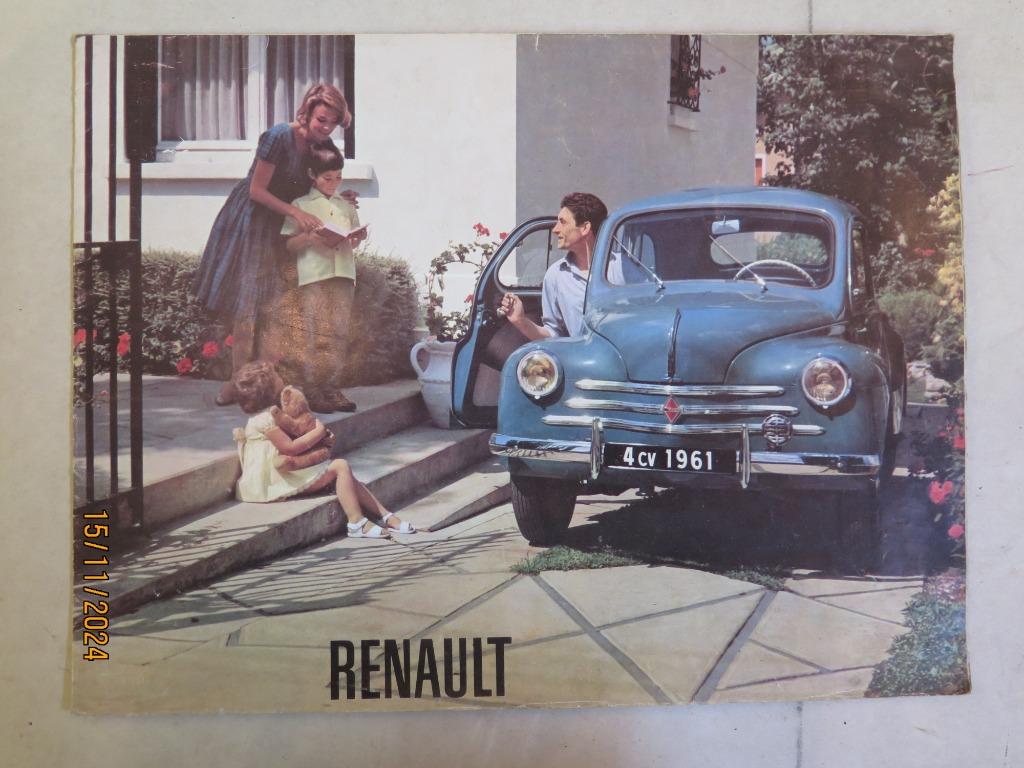 RENAULT 4cv 1961  BROCHURE, Envoi, Dépliant