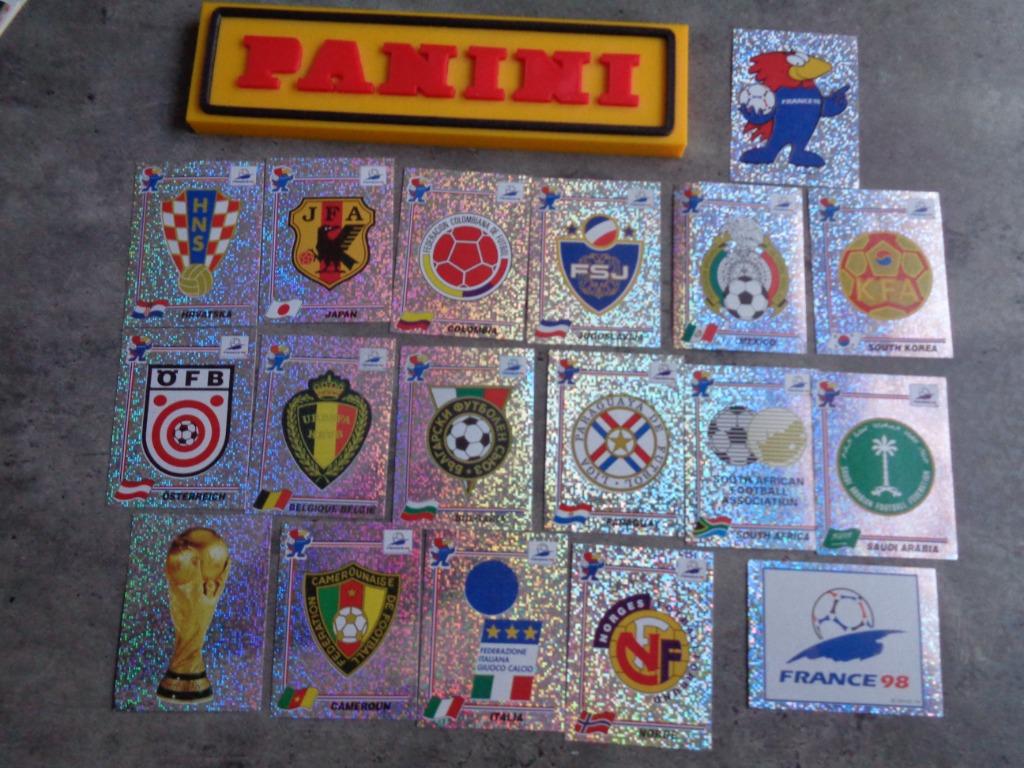 PANINI VOETBAL STICKERS WORLD CUP 98 FRANCE WK EMBLEMEN ****, Ophalen of Verzenden